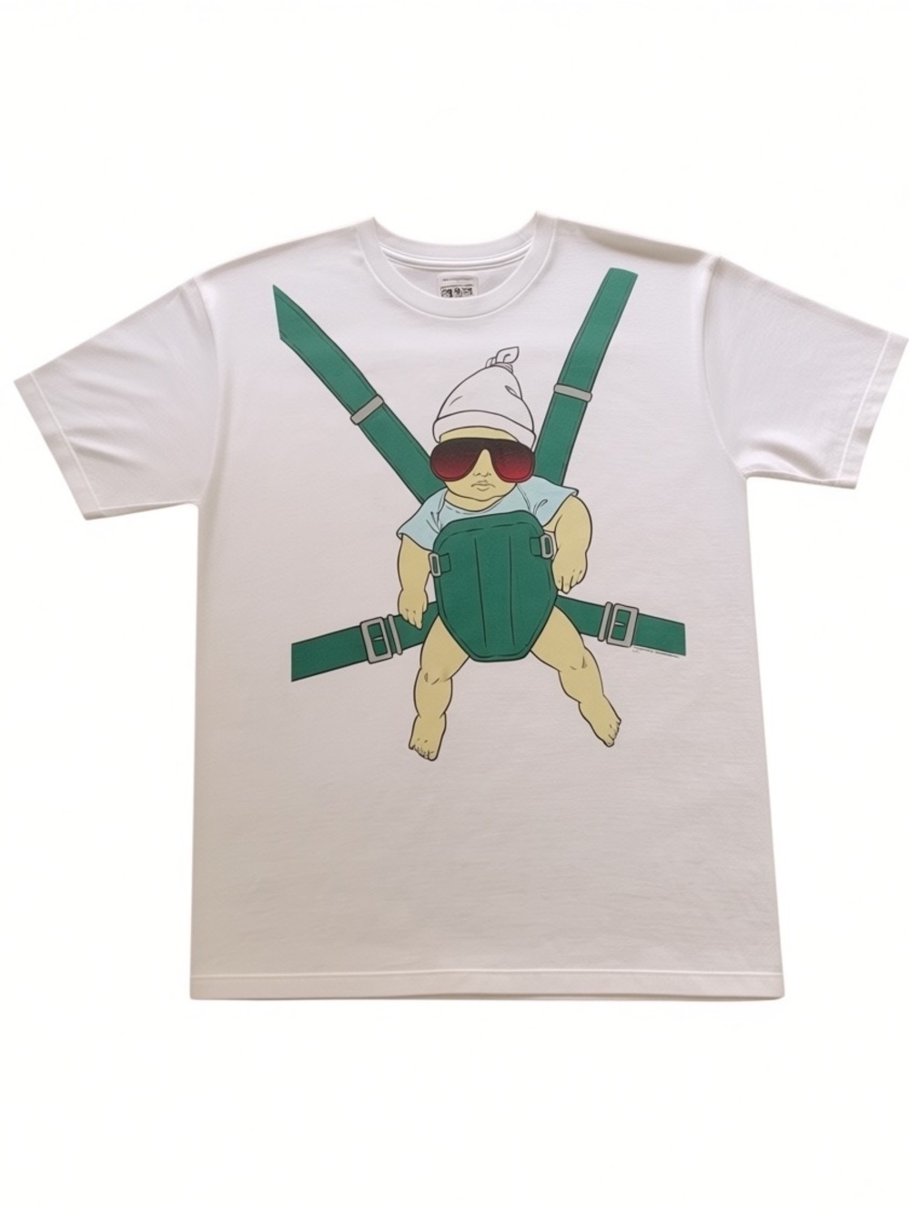 Warner Bros The Hangover Carlos the Baby Graphic T Shirt Men’s XL White & Green